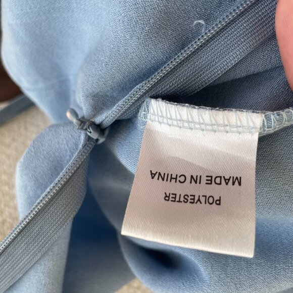 White Fox Blue Tie-Back Mini Dress with Adjustable Straps XS - Picture 7 of 7